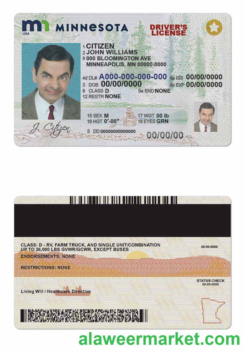 USA Minnesota driving license